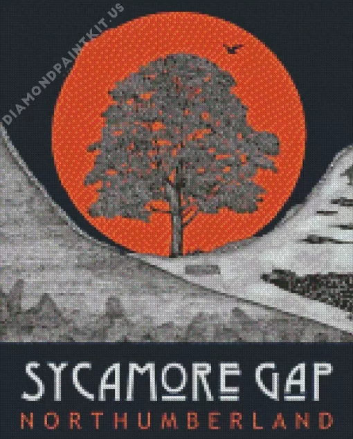 Sycamore Gap Tree Poster Diamond Painting