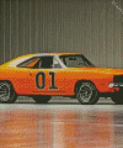 The General Lee Car Diamond Painting