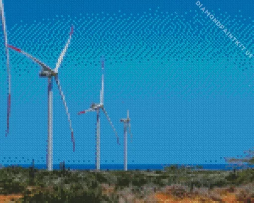 Turbines in Field Diamond Painting