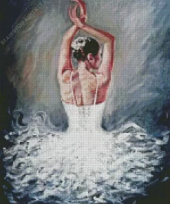 Ballerina In A White Dress Diamond Painting