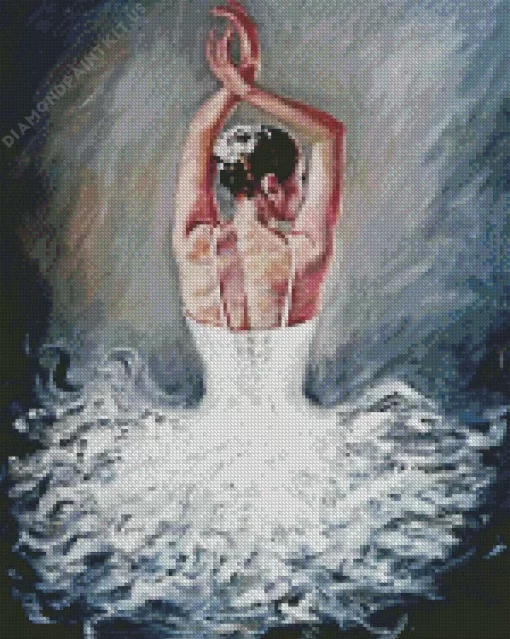 Ballerina In A White Dress Diamond Painting