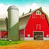 Barn With Silo Diamond Painting