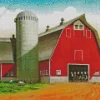 Barn With Silo Diamond Painting