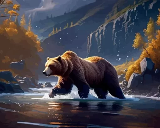 Big Kodiak Bear Diamond Painting