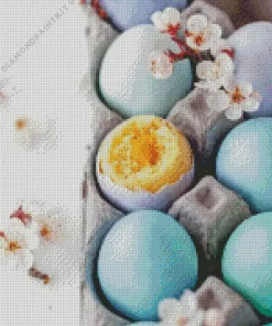 Blue Eggshell Diamond Painting