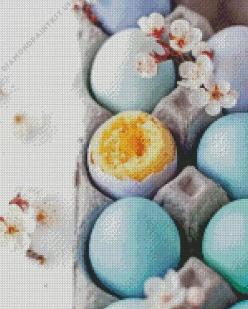 Blue Eggshell Diamond Painting