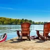 Chair On Lake Diamond Painting