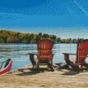 Chair On Lake Diamond Painting