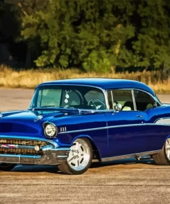 Classic Blue 57 Chevy Diamond Painting