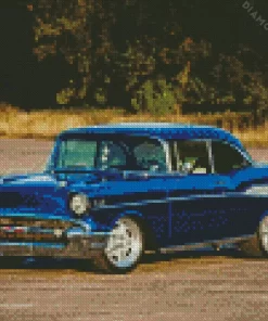 Classic Blue 57 Chevy Diamond Painting