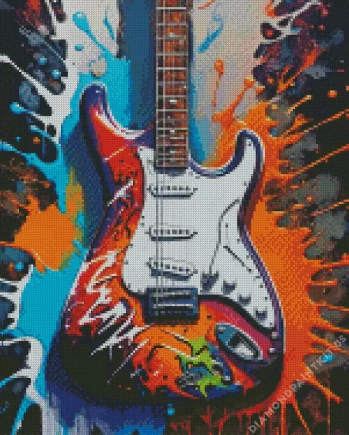 Colorful Electric Guitar Diamond Painting