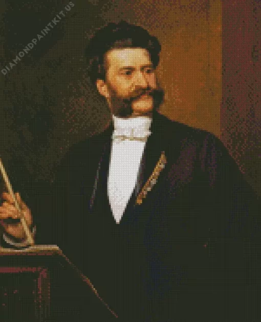 Johann Strauss Composer Diamond Painting