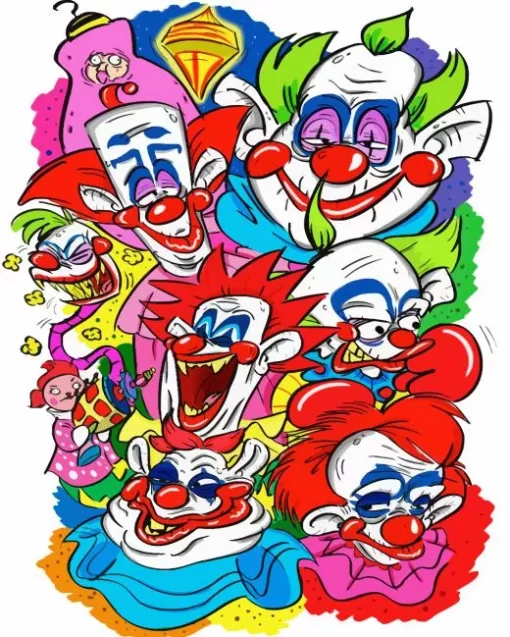 Killer Klowns from Outer Space Characters Diamond Painting