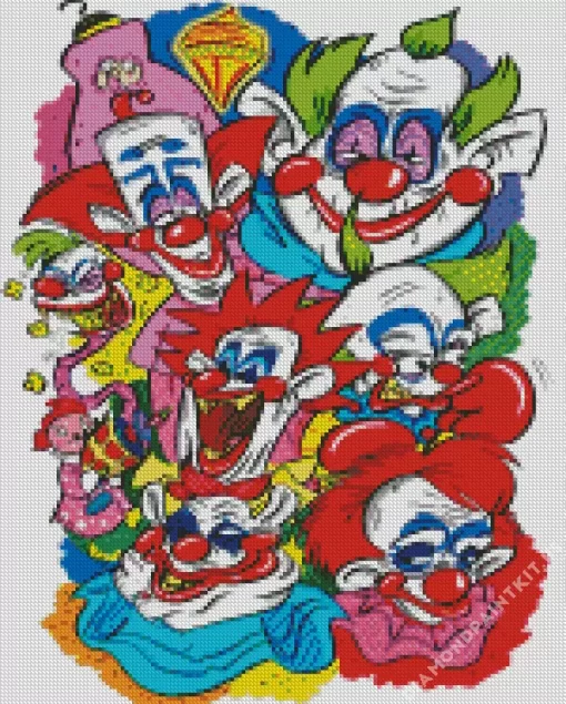 Killer Klowns from Outer Space Characters Diamond Painting