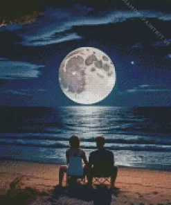 Lovers in Moonlight Diamond Painting