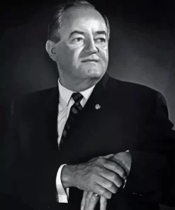 Monochrome Hubert Humphrey Diamond Painting