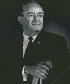 Monochrome Hubert Humphrey Diamond Painting