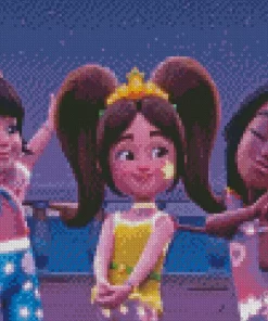 Princess Power Cartoon Diamond Painting