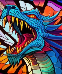 Stained Glass Dragon Art Diamond Painting