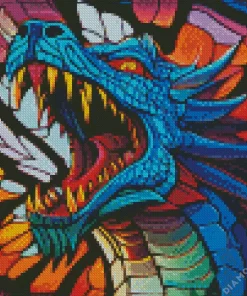 Stained Glass Dragon Art Diamond Painting