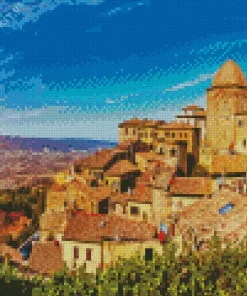 Volterra Town Diamond Painting