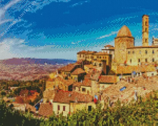 Volterra Town Diamond Painting