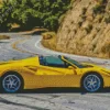 Yellow Ferrari F8 Diamond Painting