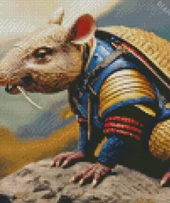 Armadillo Samurai Diamond Painting