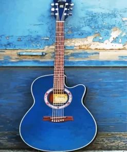 Blue Guitar Diamond Painting