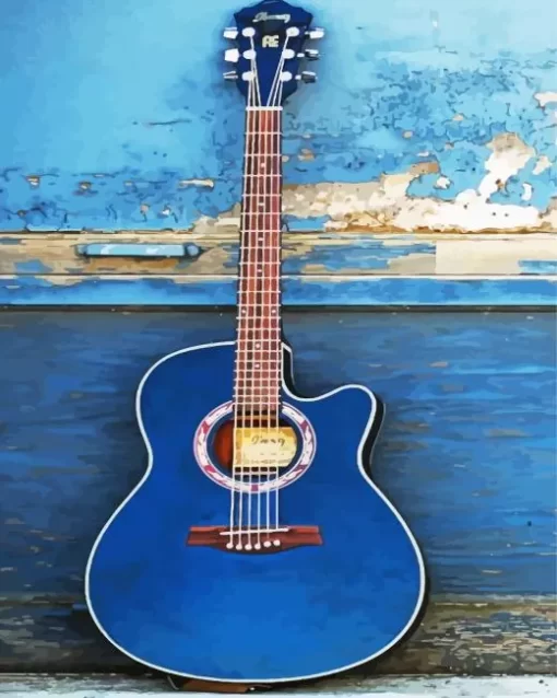 Blue Guitar Diamond Painting