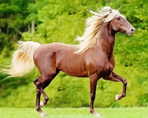 Brown Horse With Blond Hair Diamond Painting