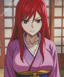 Erza Scarlet Art Anime Diamond Painting