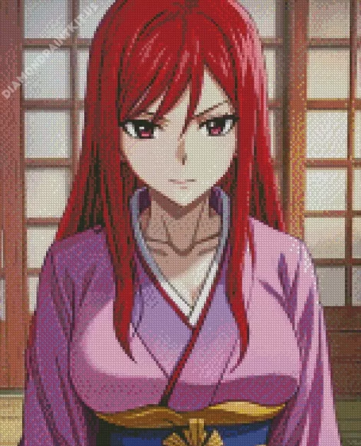 Erza Scarlet Art Anime Diamond Painting