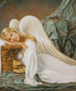 Female Blonde Angel Diamond Painting