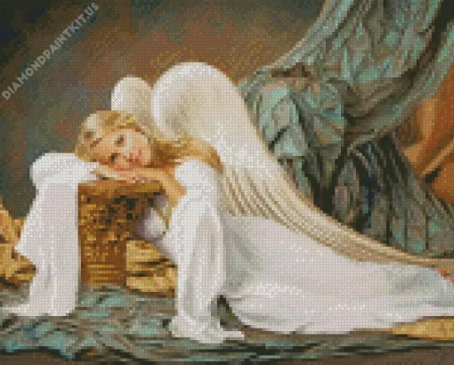 Female Blonde Angel Diamond Painting