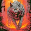 Giant Black Wolf Evil Diamond Painting