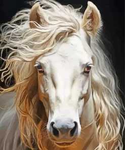 Horse With Blond Hair Diamond Painting