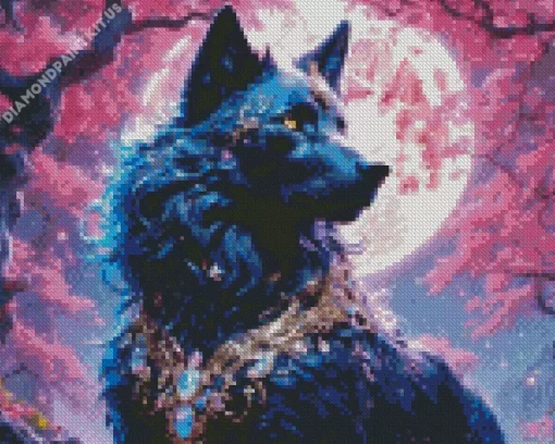 Magical Black Wolf Art Diamond Painting