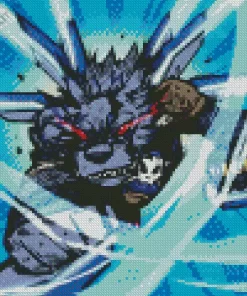 Powerful Black Weregarurumon Diamond Painting