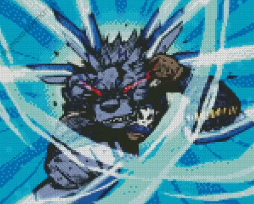 Powerful Black Weregarurumon Diamond Painting