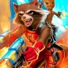 Rocket and Groot Fotnite Game Diamond Painting