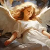 Sleepy Blonde Angel Diamond Painting