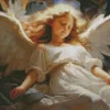 Sleepy Blonde Angel Diamond Painting