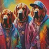 Stylish Bloodhound Dogs Diamond Painting