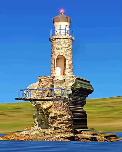 Tourlitis Lighthouse Diamond Painting