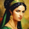 Turkish Lady With Green Eyes Diamond Painting