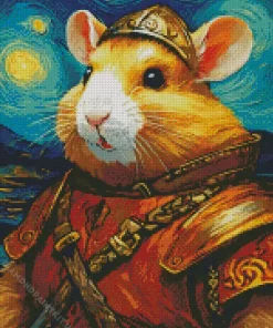 Viking Hamster Van Gogh Diamond Painting