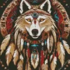 Aboriginal Wolf Diamond Painting