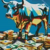 Abstract Art Cow Diamond Painting