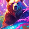 Abstract Bear Art Diamond Painting